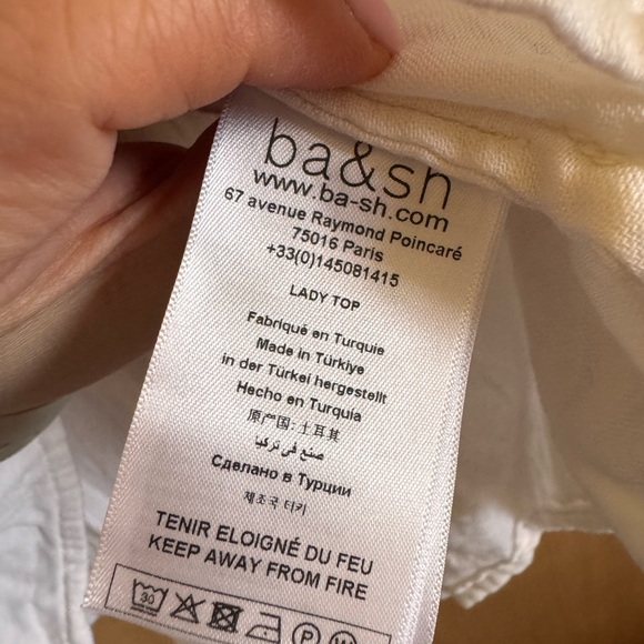 ba&sh Cream Ruffle-Trim Button-Down Blouse - Picture 3 of 6